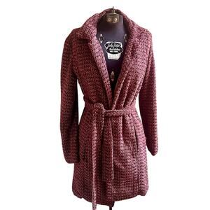 Hand Made Amanda Lonis Boucle Belted Coat – Size M